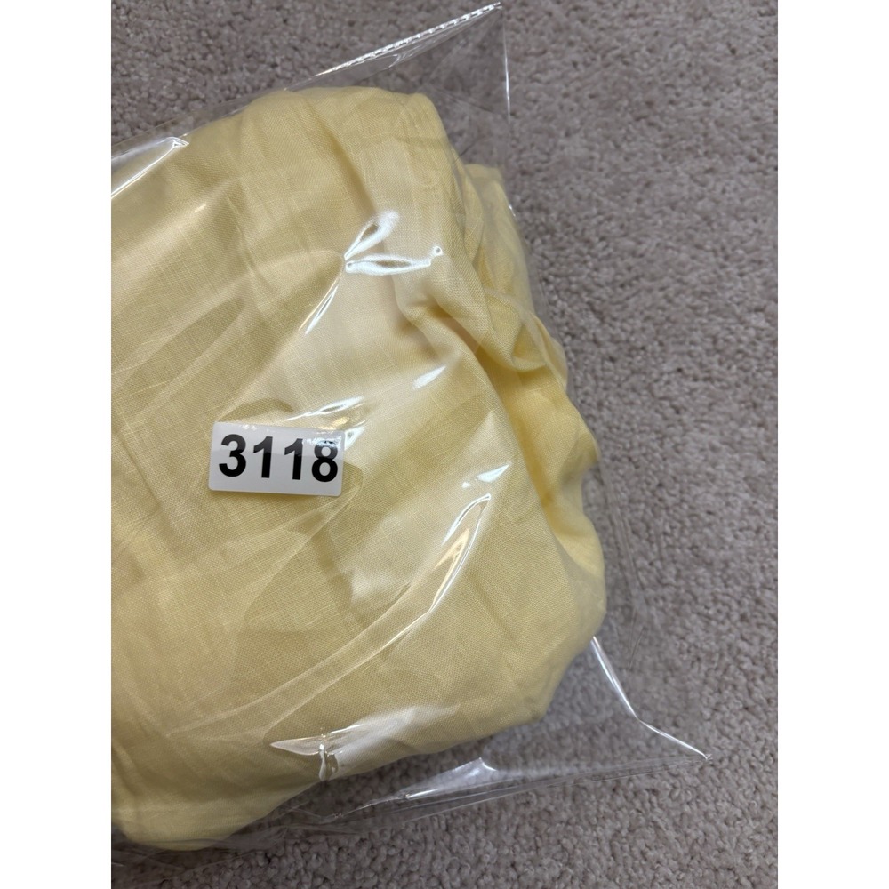 New Women's Talbots 100% Linen Relax Button Down Shirt Yellow Size 12 - Picture 6 of 6